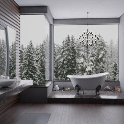 Artemis Ottovia Aslan Ayaklı Altın Beyaz 170x75 cm - ARTEMİS