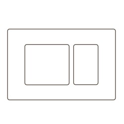 Bocchi Cesano Kare Gömme Rezervuar Kumanda Paneli Beyaz 8200-0032 - BOCCHI