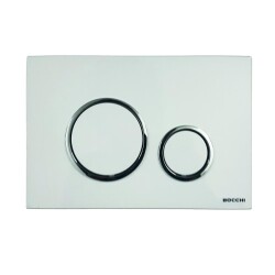 Bocchi Magre Ring Yuvarlak Gömme Rezervuar Kumanda Paneli Beyaz Krom 8200-0045 - BOCCHI