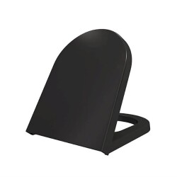 Bocchi Pure S Klozet Kapağı Kısa Mat Siyah A0302-004 - BOCCHI