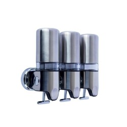 Bocchi Sıvı Sabunluk Üçlü 450 ml X3 Mat Paslanmaz Çelik 3052 0003 - GROHE