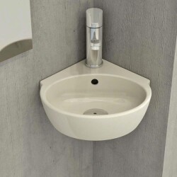 Bocchi Taormina Arch Köşe Lavabo 30 cm Parlak Bisküvi 1392-014-0126 - BOCCHI
