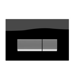 Bocchi Vivente Gömme Rezervuar Kumanda Paneli Metal Cam Siyah 8200-0105 - BOCCHI