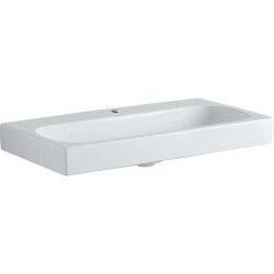 Geberit Citterio lavabo: B=90cm, T=50cm, Batarya deliği=Orta, Taşma deliği=Yok, Beyaz / KeraTect - GEBERİT