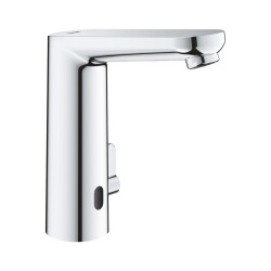 Grohe Eurosmart Cosmopolitan E Fotoselli Lavabo Bataryası, 1/2', L - Boyut, Çift Su Girişli, Ayarlanabilir Sıcaklık Sınırlayıcısı - 36421001 - GROHE