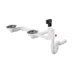 HansGrohe D17 - 10 Manuel Gider Ve Taşma Seti Çift Hazneli Granit Eviye İçin - 43928000 - HANSGROHE