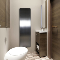 Solomon İnce Radyatör 370x990 Paslanmaz Çelik Satine Polisaj - RADİVA