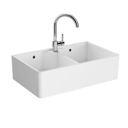 VitrA Arkitekt Çift Gözlü Belfast Eviye, 80 cm - VİTRA