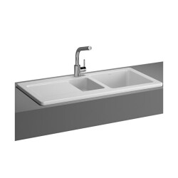 VitrA Arkitekt Damlalıklı 1,5 gözlü Eviye, 100 cm - VİTRA