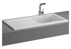 VitrA Arkitekt Damlalıklı Tek Gözlü Eviye, 100 cm - VİTRA