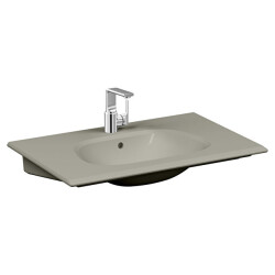 VitrA Frame Parlak Mat Bej 80 cm Etajerli Lavabo - VİTRA
