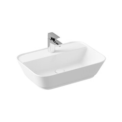 VitrA Geo Dikdörtgen Çanak Lavabo Mat Beyaz, 60 cm - VİTRA