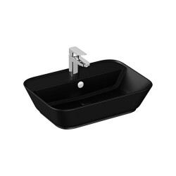 VitrA Geo Dikdörtgen Çanak Lavabo Mat Siyah, 60 cm - VİTRA