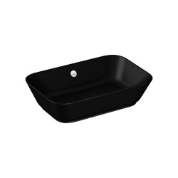 VitrA Geo Dikdörtgen Çanak Lavabo Mat Siyah, 60 cm - VİTRA