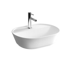 VitrA Geo Oval Tezgah Üstü Lavabo Beyaz, 55 cm - VİTRA