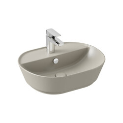VitrA Geo Oval Tezgah Üstü Lavabo Mat Bej, 55 cm - VİTRA