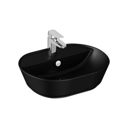 VitrA Geo Oval Tezgah Üstü Lavabo Mat Siyah, 55 cm - VİTRA