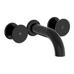 VitrA Liquid Ankastre Lavabo Bataryası Kısa, Parlak Siyah - VİTRA