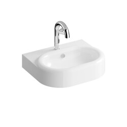 VitrA Liquid Beyaz Lavabo, 60 cm Orta Armatür Delikli, Su Taşma Delikli - VİTRA