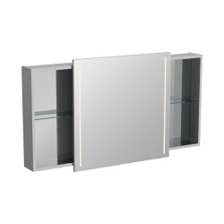 VitrA Memoria Dolaplı Ayna, 120 cm, Parlak Gri - VİTRA