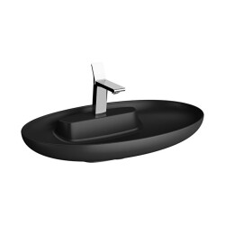 VitrA Memoria Mat Siyah Oval Lavabo 75 cm - VİTRA