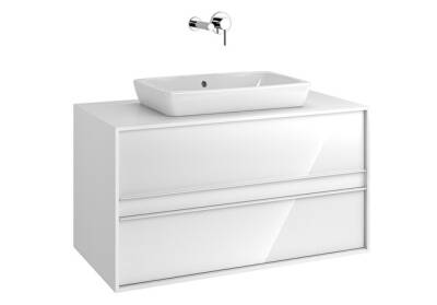 VitrA Metropole 100 cm Lavabo Alt Dolabı Parlak Beyaz - 1