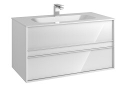VitrA Metropole 100 cm Lavabo Alt Dolabı Parlak Beyaz - GROHE