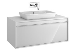 VitrA Metropole Lavabo Dolabı, 100 cm, Parlak Beyaz - GROHE