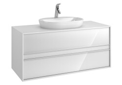 VitrA Metropole Lavabo Dolabı, 120 cm, Parlak Beyaz - GROHE