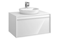 VitrA Metropole Lavabo Dolabı, 80 cm, tek çekmeceli, Parlak Beyaz - GROHE