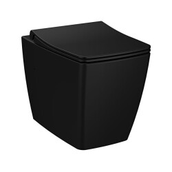 VitrA Metropole Rim-ex Mat Siyah Kanalsız DTD Yerden Tek Klozet - VİTRA