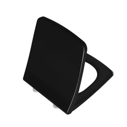 VitrA Metropole Tek Kat Görünümlü Parlak Siyah Sök Tak Klozet Kapağı - VİTRA