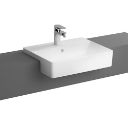 VitrA Nuo Yarım Tezgah Lavabo Beyaz, 55 cm - VİTRA