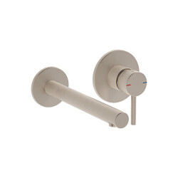 VitrA Origin Fırçalı Nikel Ankastre Lavabo Bataryası Sıva Üstü Grubu İki Rozetli - VİTRA