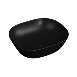 VitrA Plural 45 cm Kare Çanak Lavabo Mat Siyah - VİTRA