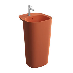 VitrA Plural 50 cm Mat Terra Rossa Monoblok Lavabo - VİTRA