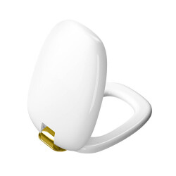 Vitra Plural Klozet Kapağı Yavaş Kapanır, Kolay Çıkabilir, Altın - Beyaz - VİTRA