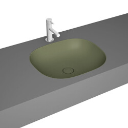VitrA Plural Mat Yosun Yeşili Kare Tezgahaltı Lavabo 45 cm - VİTRA