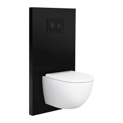 VitrA RenoForm Asma Klozetler İçin Taharet Deliksiz Platform Siyah, 6 cm - VİTRA
