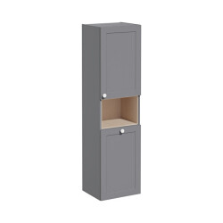 VitrA Root Classic Boy Dolabı, 40 cm, kısa, çamaşır sepetli, Mat Gri - VİTRA