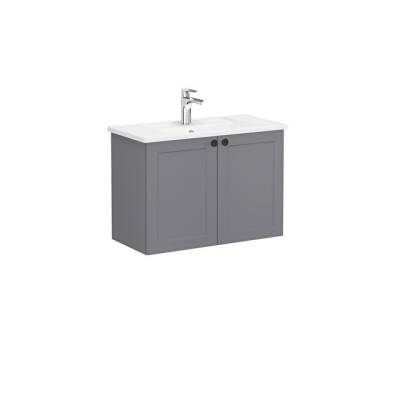 VitrA Root Classic Lavabo Dolabı, 80 cm, Mat Gri - 1