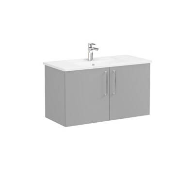 VitrA Root Flat 100 cm Mat Kaya Gri Lavabo Alt Dolabı - 1