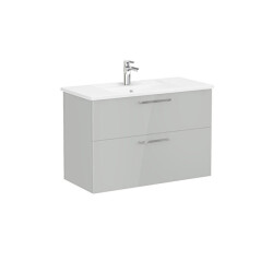 VitrA Root Flat 100 cm Parlak İnci Grisi Lavabo Alt Dolabı - VİTRA