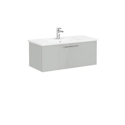 VitrA Root Flat 100 cm Parlak İnci Grisi Lavabo Alt Dolabı - 1