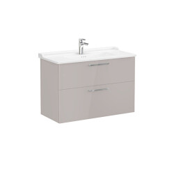VitrA Root Flat 100 cm Parlak Sahra Beji Lavabo Alt Dolabı - VİTRA