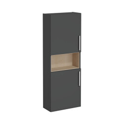 VitrA Root Flat 55 Dar Kısa Mat Fırtına Gri Boy Dolabı - GROHE