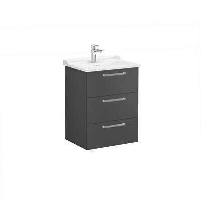 VitrA Root Flat 60 cm Mat Fırtına Gri Lavabo Alt Dolabı - 1