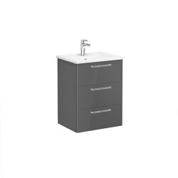 VitrA Root Flat 60 cm Parlak Antrasit Lavabo Alt Dolabı - VİTRA
