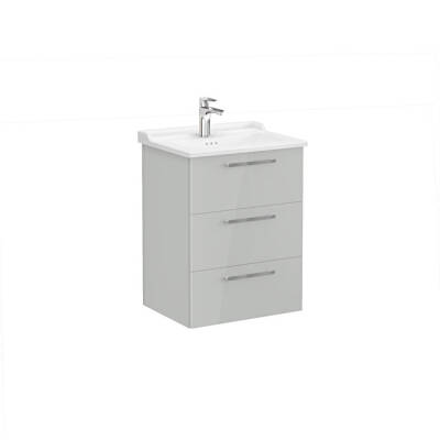 VitrA Root Flat 60 cm Parlak İnci Grisi Lavabo Alt Dolabı - 1