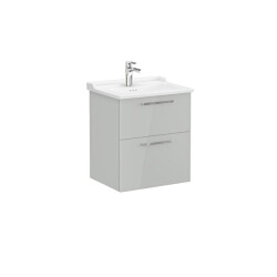 VitrA Root Flat 60 cm Parlak İnci Grisi Lavabo Alt Dolabı - VİTRA
